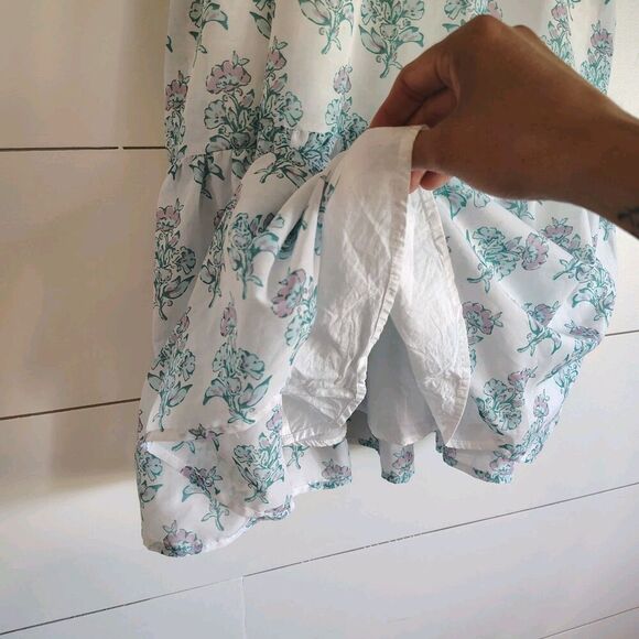 J. Marie Floral Tiered Mini Dress Cottagecore Boho XS - Picture 3 of 8